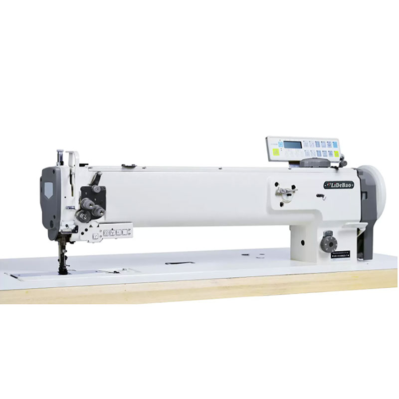 Long Arm Double Needle Compound Feed Heavy Duty Sewing Machine